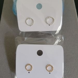 Dainty Round Earrings Set of 2